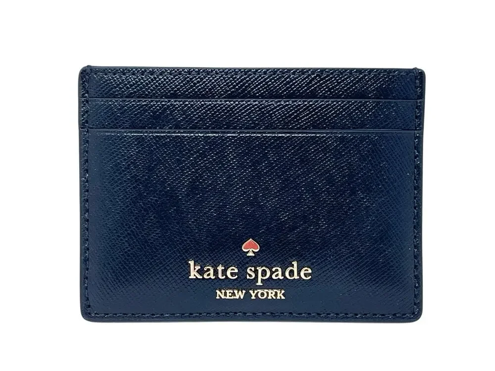 NWT Kate Spade Madison Black Saffiano Leather Slim Card Holder Wallet $89